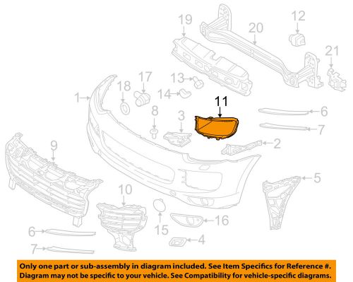 Porsche oem 2015 cayenne front bumper-air duct right 958505334459b9