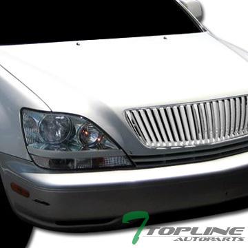 Chrome vertical vip style front hood bumper grill grille abs 99-03 lexus rx300