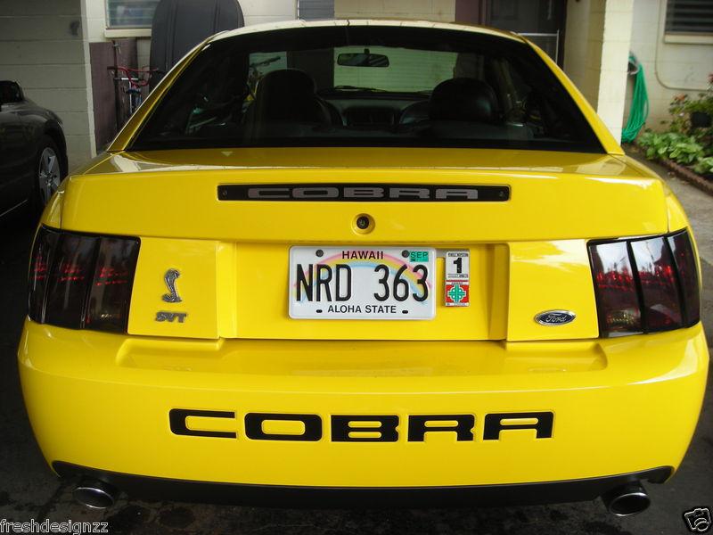 Ford mustang cobra rear bumper insert decals 03 04