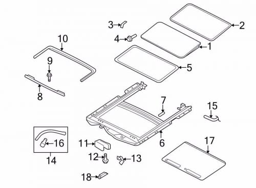 2007-2010 ford explorer sport trac sunroof wind deflector oem 6l2z-78500a26-a ne