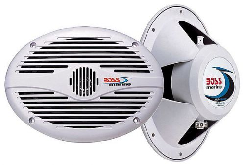 Boss audio # mr690 - 6 x 9 in white oval 2-way 350w full range speaker