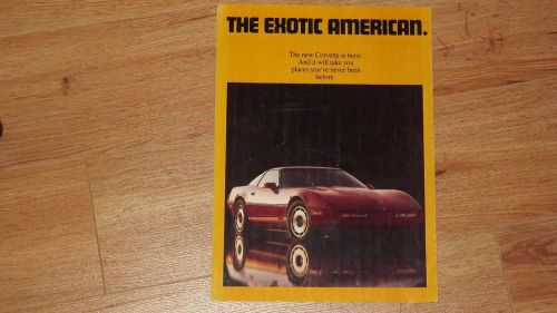 1984 chevrolet corvette original dealership sales brochure