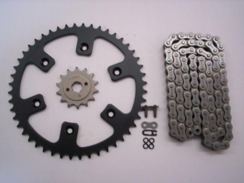 Honda crf150f crf 150 f sprocket 13/48 & ek sro-5 o-ring chain set 2003-2006 blk