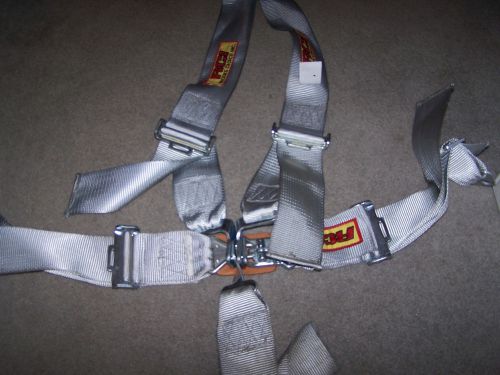 Rci platnium seat belts 5 - 6 point harness racing restraint silver expired used