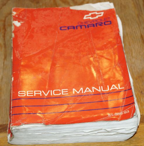 1993 chevy camaro factory service shop manual repair book