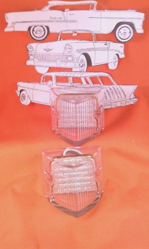 1956 chevy back-up reverse led pair new white belair sedan wagon nomad hardtop