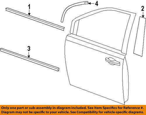 Mopar oem zr54rxfaa front door-side molding