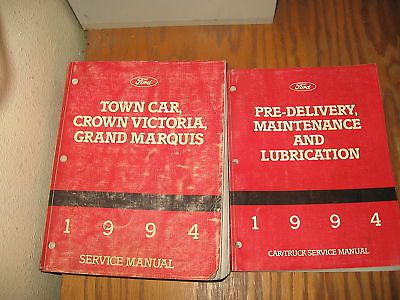 1994 lincoln town car crown victoria marquis shop service manual set of 2