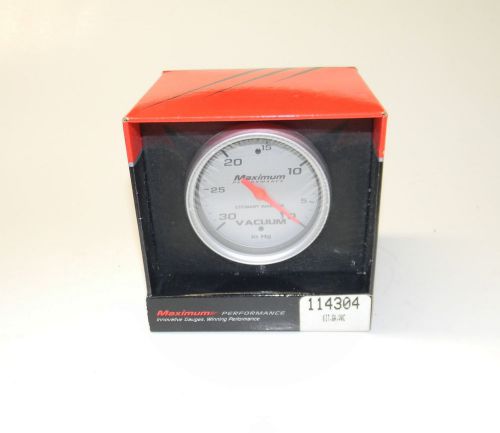 Stewart warner performance silver face mechanical vacuum gauge 2 5/8&#034; new