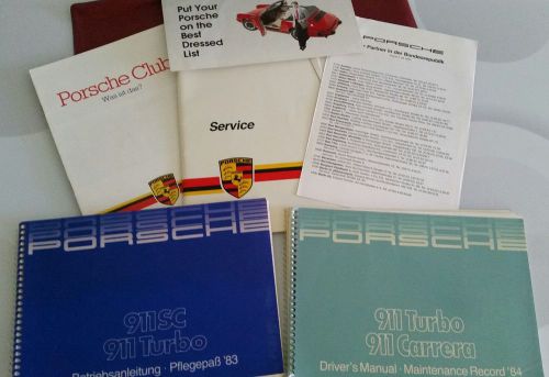 Porsche owners manual 1983, 1984