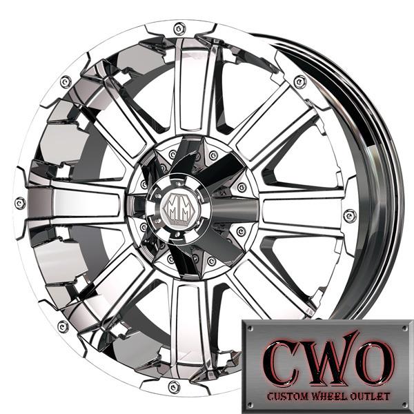 18 chrome mayhem chaos rims 6x139.7 6 lug chevy gmc 1500 titan tundra tacoma cwo