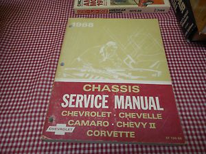 1968 68 chevy chassis overhaul shop manual service book camaro corvette original