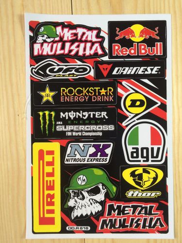 Metal mulisha racing athlete decals:offset printed