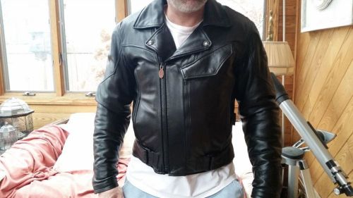 Rare mens vintage first classic leather gear motorcycle biker black jacket m
