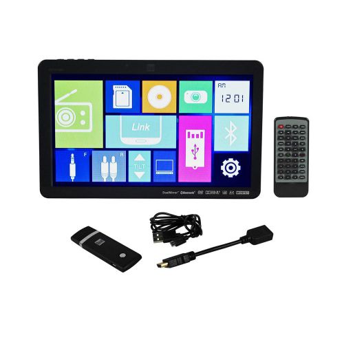 Dual dv1014bh 10&#034; 1din car dvd player receiver w/bluetooth+usb/hdmi wifi dongle