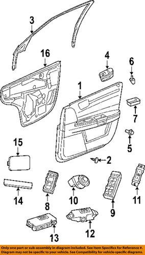 Mopar oem wx68xdbaa front door-door trim panel rivet