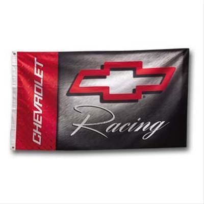 Rwm flag nylon black white red chevrolet racing logo 60" x 36" each