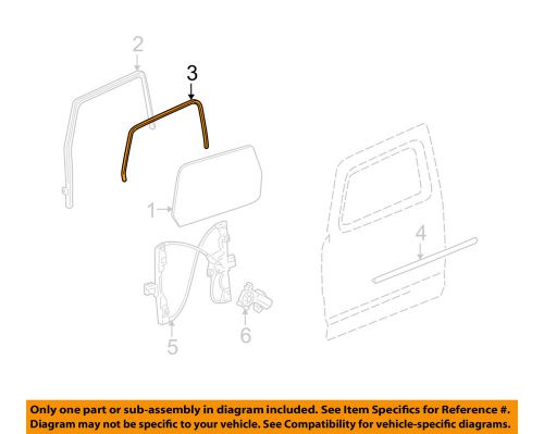 Hummer gm oem 06-10 h3 front door-weatherstrip 15857164