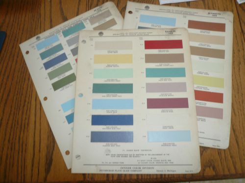 1959 rambler plymouth desoto ditzler ppg color chip paint samples - vintage