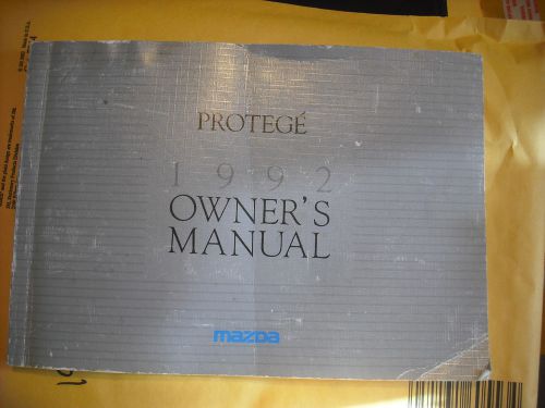 1992 mazda protege owner manual