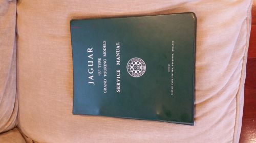 Jaguar &#034;e&#034; type grand touring models service manual nos and sales brochures