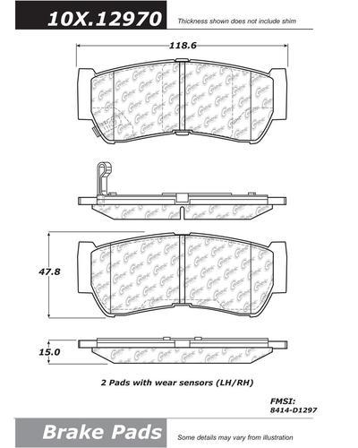 Centric 105.12970 brake pad or shoe, rear