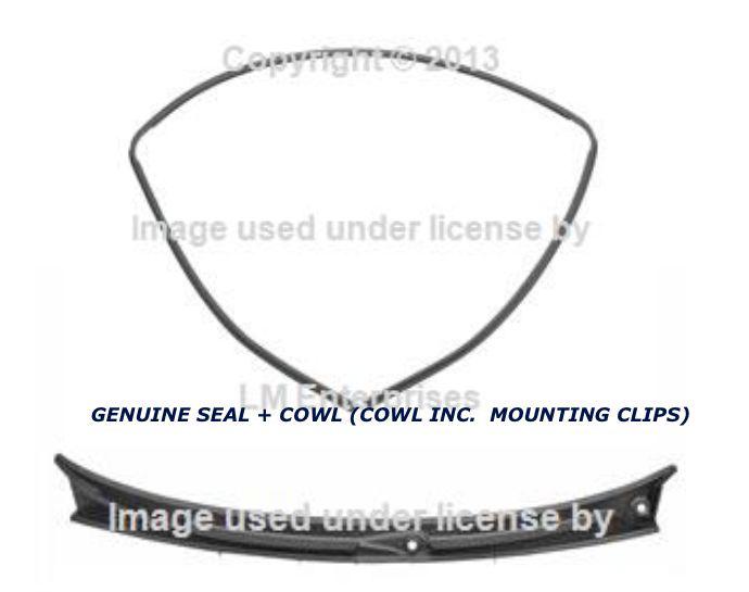 Bmw genuine windshield wiper motor cover cowl plus front seal e46 limited compat