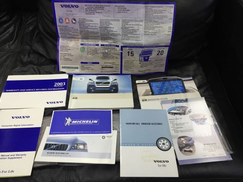 2003 volvo xc90 owners manual and related book and case, used
