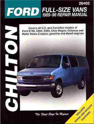 Ford econoline & club wagon repair shop & service 1995 1996 e150 e250 e350