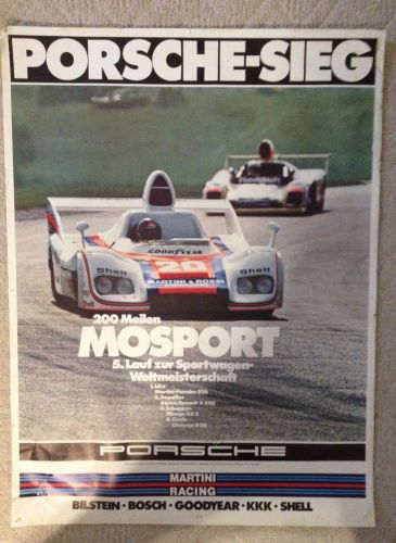 1976 original porsche sieg mosport cars factory racing poster 911 928 944 936