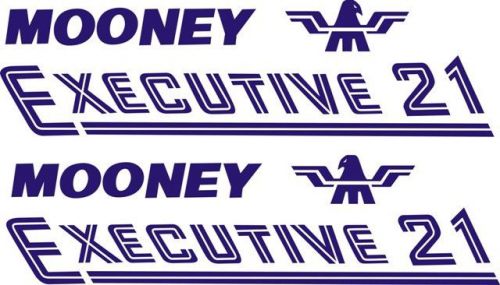 Mooney executive 21 aircraft decal 10&#039;&#039; wide x 2.5&#039;&#039; high!