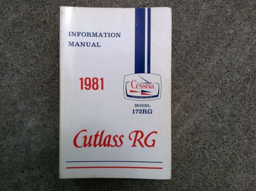 1981 cessna  172rg, cutlass, information manual d1194-13 printed 10/89