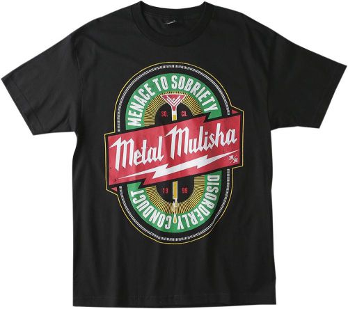 Metal mulisha m155s18130blkm tee mm sobriety blk m