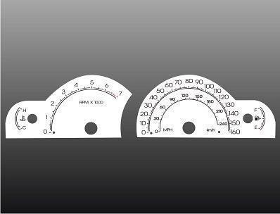 2003-2006 lincoln ls instrument cluster white face gauges 03-06