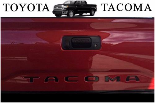 Toyota tacoma 2016 tailgate rear abs letters inserts piano black decals stickers