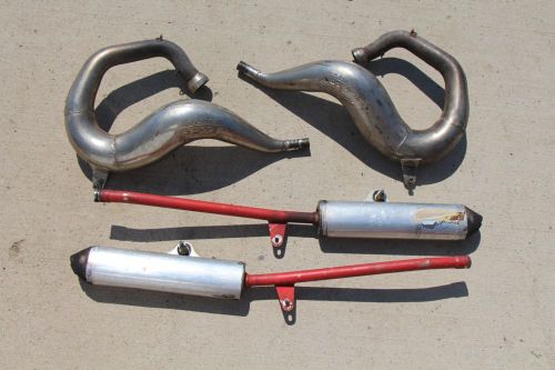 1987-2006 yamaha banshee fmf gold fatty chrome exhaust pipes &amp; silencers p-7