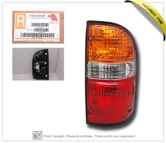 01-04 toyota tacoma tail light rear lamp left lh driver side brand new oe style