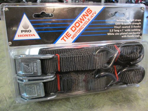 Genuine honda tie down straps black pull type tie downs with 2 soft ties l@@k