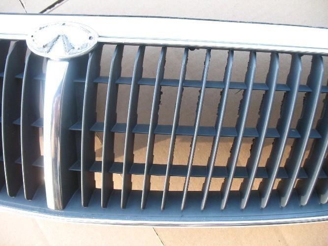 1999 2000 2001 infiniti q45 front hood grille chrome white oem used