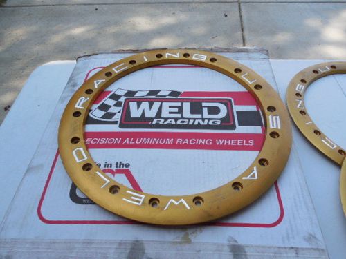 Weld racing beadlock rings 16 in gold