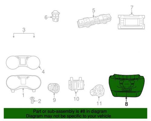 Genuine 2011-2016 dodge journey dash control unit 1rk581x9ad