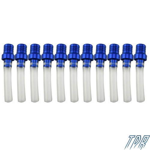 11pcs blue gas fuel cap valve vent breather hose crystal tube atv pit dirt bike