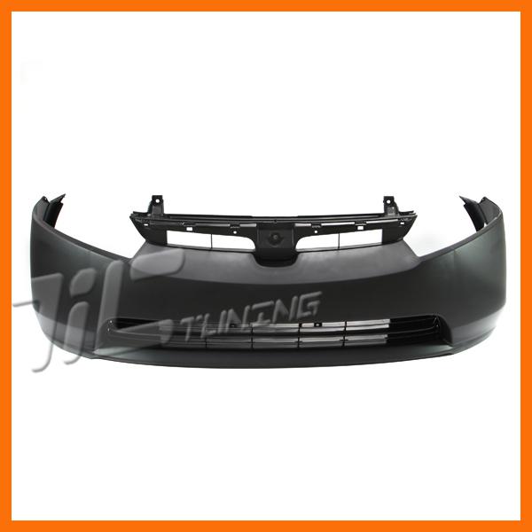 Front bumper raw blk facial cover fascia plastic wo prm 06-08 honda civic sedan