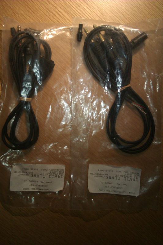 David clark p/n 18028g-02 comm cord kit (new) aircraft avionics