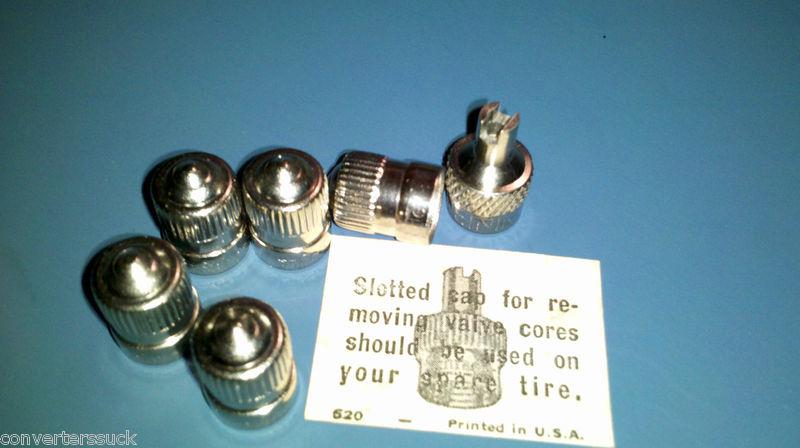 Vintage  valve stem caps   corvette