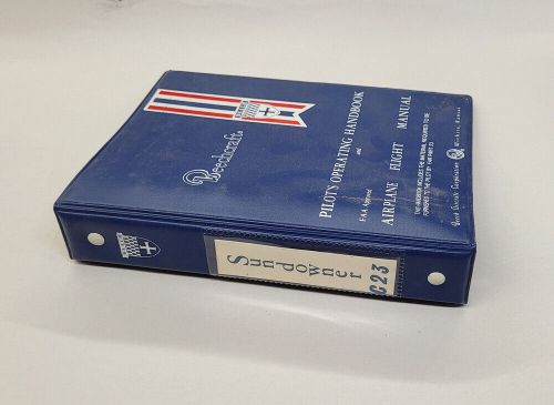 Set of 3 empty beechcraft hardcover binders for flight manuals