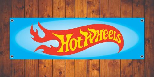 Hot wheels vinyl scrim banner 1x3 high quality garage man cave barn bedroom