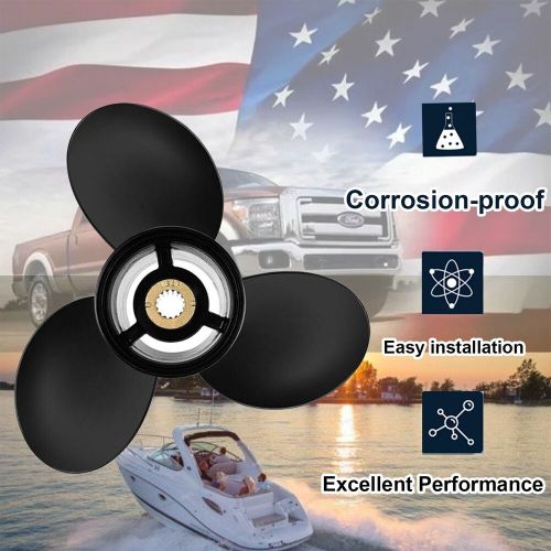 14-1/4x21 aluminum propeller rh for mercury 48-832832a45 14.25&#034; x 21&#034; pitch