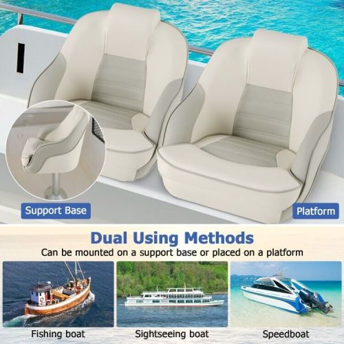 Captain bucket seat boat seat upholstered with waterproof ergonomic bucket seat