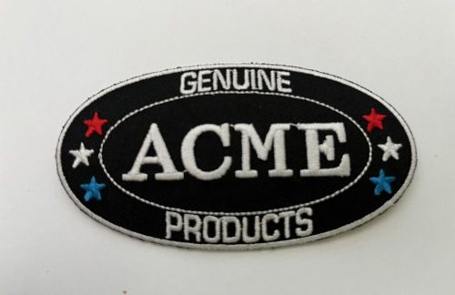 Acme sew/iron on patch roadrunner coyote products anvil looney tunes cartoons